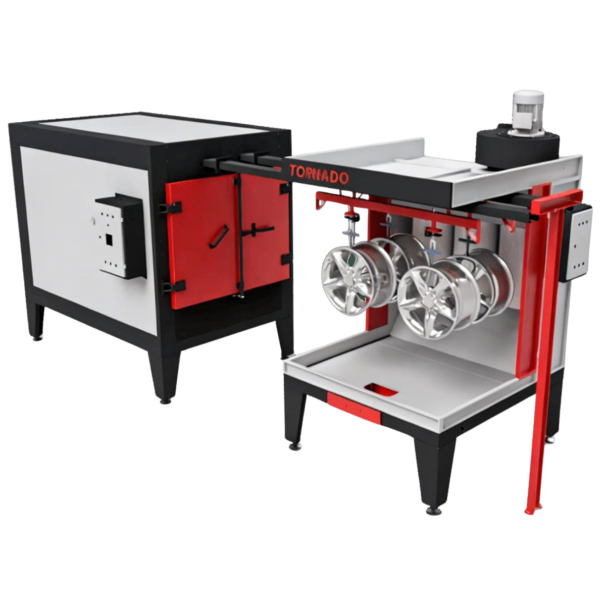 TORNADO RIM ELECTROSTATIC POWDER COATING OVEN